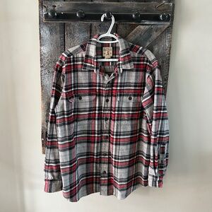 Men's Red Head Long Sleeve Button Down Shirt